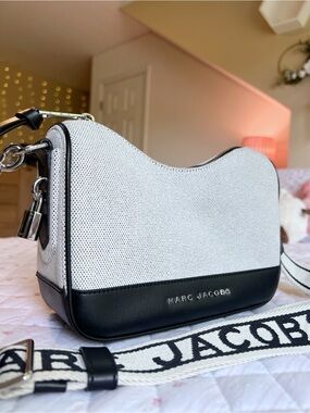 Marc Jacobs Drifter Canvas Leather Convertible Shoulder Crossbody Bag Purse